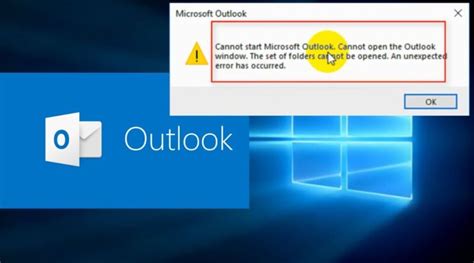 unable to open outlook.